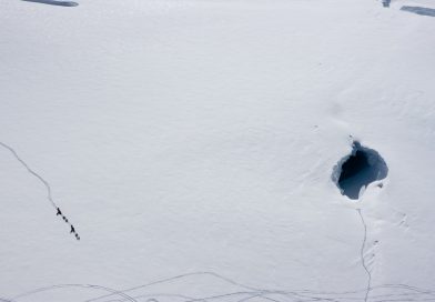 융프라우의 거대한 얼음 구멍